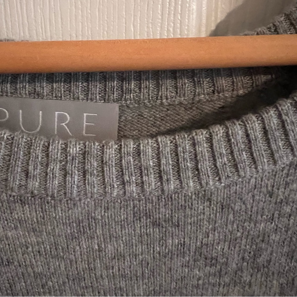 Cashmere Tunic Dress by Pure Collection Grey Sz. M - Picture 4 of 7